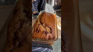 Banana Loaf with Dark Chocolate foodle foodie asmr oddlysatisfying bananaloaf shorts love [upl. by Melinda]