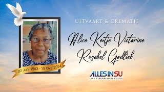 Live Streaming Uitvaart amp Crematie Alice Keetje Victorine Rosebel Godlieb [upl. by Ailima497]