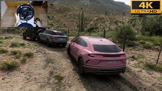 Forza Horizon 5  MERCEDES G65 VS VELAR VS URUS  ONLINE OFFROAD with THRUSTMASTER TX  TH8A  4K [upl. by Bred238]