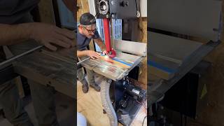 Blue Tape Hack for Tapered Legs on the Harvey Bandsaw woodworking woodworker tools diy [upl. by Nnyltiak]