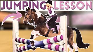 First Jumping Lesson with My NEW Eventer II Star Stable Realistic Roleplay [upl. by Neelrak]