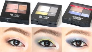 Revlon ColorStay 16 Hour Eyeshadow Quad Swatches  Eye makeup [upl. by Virgie]