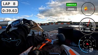 Rednal Karting  Rotax Max Fastest Lap 4379s  10 Nov 23 Komet K2H  GoPro Hero10 4k50fps Dashware [upl. by Odlawso]