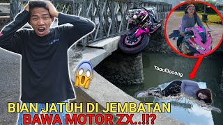 BIAN J4TUH DIJEMBATAN😱 NEKAT NGEBUT NAIK MOTOR ZX25R BARU ARIK PANIK  Mikael TubeHD [upl. by Oderfodog]