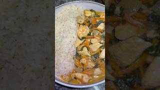 Thai Coconut Curry Chicken amp Shrimp  So Flavorful  Recipe In Description [upl. by Garratt]