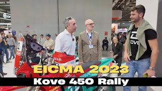 Kove a EICMA parla la Dakar con la 450 Rally [upl. by Nara173]