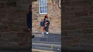 A Scotsman in full kilt gear playing the timeless bagpipes 🎶🏴 Bagpipes edinburgh Kilts Scotland [upl. by Miki24]