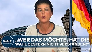 SAHRA WAGENKNECHT quotSind ein Machtfaktor in Deutschlandquot So rechnet die Politikerin mit der Ampel ab [upl. by Aliab]