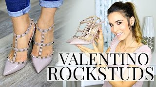 VALENTINO ROCKSTUD UNBOXINGREVIEW  Shea Whitney [upl. by Arrekahs]