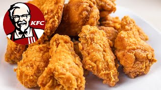 SECRET KFC CHICKEN RECIPE How to make homemade KFC hot chicken wings [upl. by Aziram611]