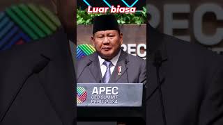 Luar biasa Pidato Bahas Inggris Presiden Prabowo Jadi Keynote Speaker di APEC CEO Summit shorts [upl. by Sinylg]