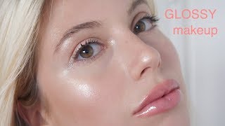 GLOSSY amp GLOWY MAKEUP ROUTINE [upl. by Quintessa805]