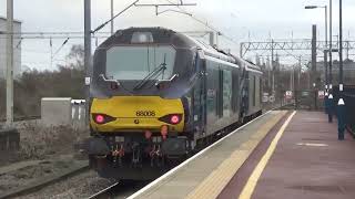 Rugby Railway Station 6800268008 DRS depart P6 on 0Z49 on the 16th December 2023 [upl. by Nahtanaoj483]