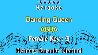 Dancing Queen Karaoke ABBA  Female Tone Key G  Low Key [upl. by Nrubloc]