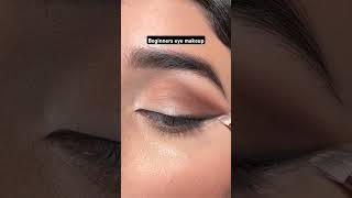 Beginners eye makeup😍✨ makeup withoutfoundation hacks eyeliner eyemakeupshortsyoutubefeedyt [upl. by Jacie]