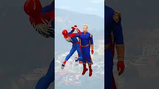 GTA 5 💪😎 Spiderman vs Homelander dead match😡Spiderman ytshorts viral explore gta5 gta [upl. by Bonns]