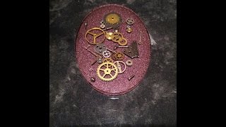 Tuto résine  realiser un pendentif steampunk [upl. by Eilatan]