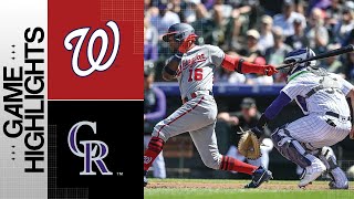 Nationals vs Rockies Game Highlights 4923  MLB Highlights [upl. by Adigun989]