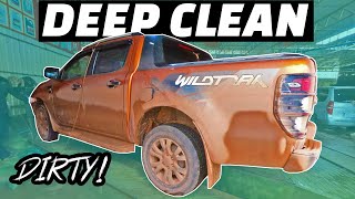 Deep cleaning the Muddiest Ford Ranger Wildtrak 4WD 4x4 Ever  Auto Detail Car wash  4x4 off road [upl. by Esom703]