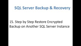 Step by Step Restore Encrypted Backup on Other SQL Server in HINDI Day 07 Part 07ibharatsoftware [upl. by Rothstein]