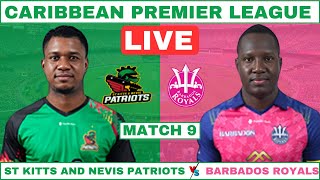 🔴St Kitts and Nevis Patriots vs Barbados Royals 9th Match  Live Score amp Commentary  CPL 2024 [upl. by Rosinski530]