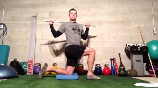 Thoracic Spine Mobility Half Kneeling Rotation w Dowel [upl. by Trembly]