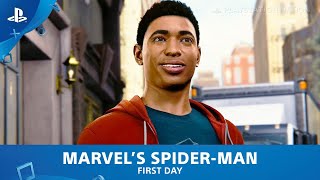 Marvels SpiderMan PS4  Main Mission 30  First Day [upl. by Arte]