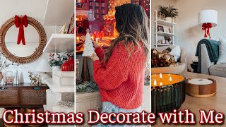 CHRISTMAS DECORATE WITH ME Pt 2  LIVING ROOM HOLIDAY DECOR IDEAS 2023  TRADITIONAL CHRISTMAS STYLE [upl. by Eylatan515]