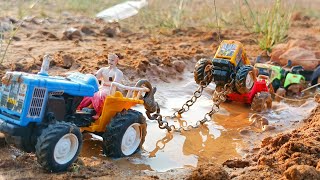 Trector Trali Wala Cartoon Videos  Tractor Trolley Loaded with Stones Stuck in Mud  Trector gadi [upl. by Nimzaj]