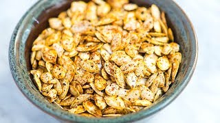 Easy Roasted Pumpkin Seeds Recipe [upl. by Bromleigh]