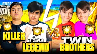 Tsg Legend amp Killer FF Versus Allied Twins 🤣  I Challenged Them For Versus 😱  Garena Free Fire [upl. by Burnaby]