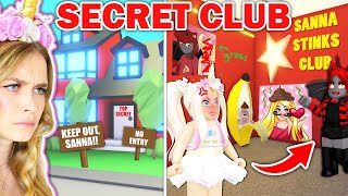 I Snuck Into Moodys SECRET CLUB HOUSE In Adopt Me Roblox [upl. by Atsahs]