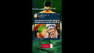 Law almost lost his life When he thought Zoro was like luffy Zoro Law Onepiece [upl. by Kcirded672]