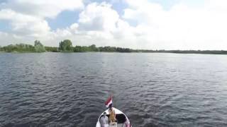 Sloep Varen Loosdrechtse Plassen bootje Escape 750 Sloep [upl. by Bruyn258]