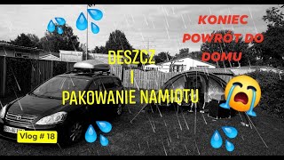 HolandiaPod namiotem  Składanie namiotu Obelink Lugano 6 Plus pod czas deszczu  Vlog18 [upl. by Russell]