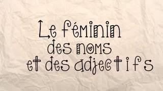 le féminin des noms et des adjectifs [upl. by Auqenaj]