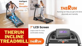 THERUN Incline Treadmill  Treadmill for Running and Walking  Folding Treadmill  Workout Equipment [upl. by Bailey746]