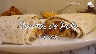 Burritos de Pollo  Receta Picante Fácil y Sencilla [upl. by Onibag292]