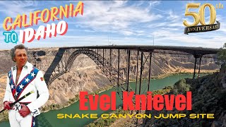 Visiting Evel Knievels Snake Canyon Jump Site  50 Year Anniversary [upl. by Helmer130]