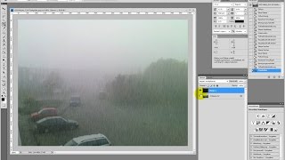 Realistischen Regen erstellen – PhotoshopTutorial [upl. by Orestes]