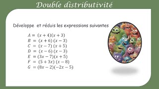 Double distributivité  Entraînement avant un contrôle [upl. by Klaus843]