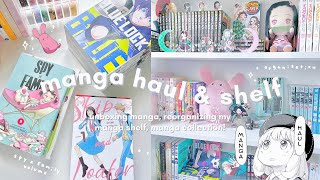 manga haul  unboxing ✨ organizing my manga shelf amp collection [upl. by Airebma]