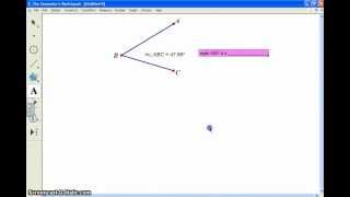 Create Measure and Label Angles in Geometers Sketchpad [upl. by Ahsiki]