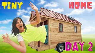 We Lived in a TINY HOME for a DAY CHALLENGE 😲 [upl. by Wickner]