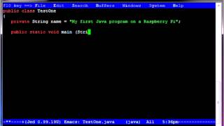 A first simple Java program on a Raspberry Pi [upl. by Shugart]