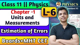 Ch1 L6 Units and Measurements Physics Class 11th By New Indian Era error estimation newindianera [upl. by Atnahsa903]