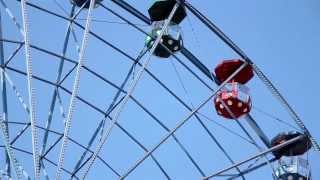 394 Ferris wheel slowly moving under the blue sky [upl. by Esinek621]