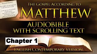 Holy Bible Matthew Contemporary English With Text Chapter 1 Alexander Scourby [upl. by Tepper]