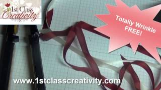 Fast and Easy Way to Un Wrinkle and Flatten out Craft Ribbon [upl. by Bannister]