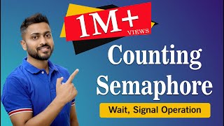 L38 Semaphores  Wait Signal Operation  Counting Semaphore  Example Operating system [upl. by Hillinck]